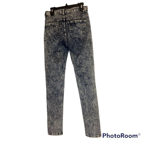 Delia’s Women’s 90’s Vibe Dark Denim Acid Wash High-Waist Jeans Size 3 - Picture 2 of 12